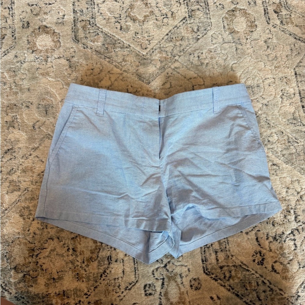 J. Crew Light Blue Tailored Cotton-Blend Shorts